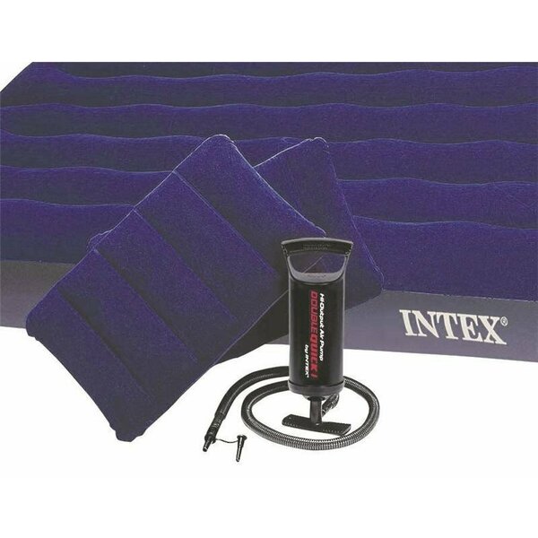 Intex Recreation Intex Downy Airbed Mattress, 80 In L, 60 In W, Queen, Blue 68765